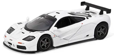Mașinuță metalică Kinsmart - McLaren F1 GTR, 1:34, albă