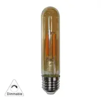 Bec decorativ tub auriu cu LED COG dimabil 6W (≈60w) lumina calda 600lm L 125mm