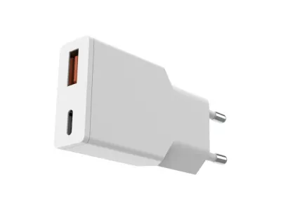 Incarcator priza USB-A + USB-C 20W Alb, Value 19.99.1110