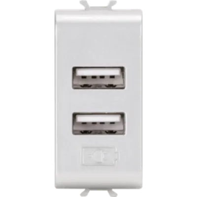 Double Usb Power Supply - 100-240v Ac 50/60hz - Titanium - Chorus