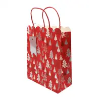 Pungă cadou Crăciun SDE M RED TREES