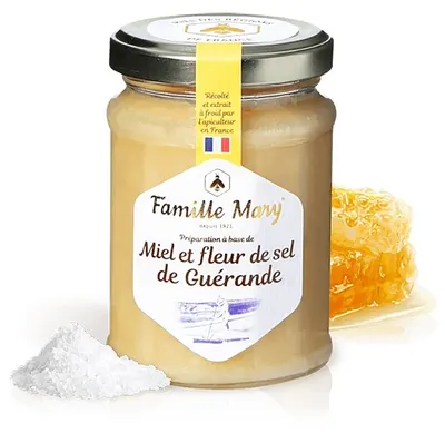 Miere de albine cu sare marină de Guerande, 230 g, Famille Mary