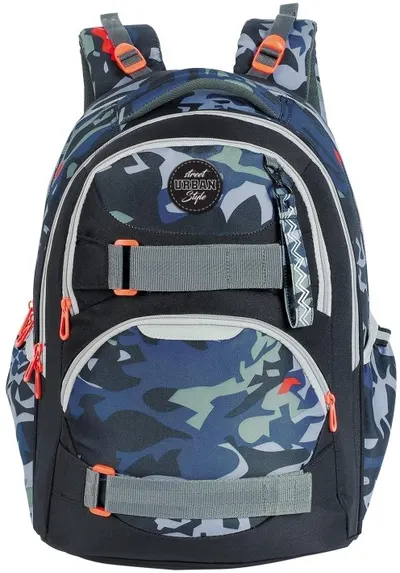 Ghiozdan școlar anatomic S. Cool Urban - Camouflage, Cu 2 compartimente