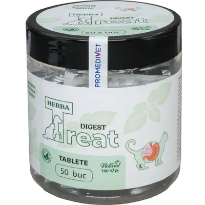 Herba-Treat tablete pisici digest cutii 50 tbl*0.3gr
