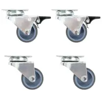 Gossi roti pivotante duble, 8 buc., 50 mm