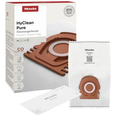 Set de pungi pentru aspirator Miele - HyClean Pure Type CO, 4 bucăți, pentru Guard M1