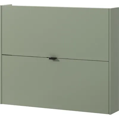 Pantofar verde prăfuit cu deschidere înclinată/suspendat cu aspect de lemn de stejar 100x83x18 cm Ameca – Germania