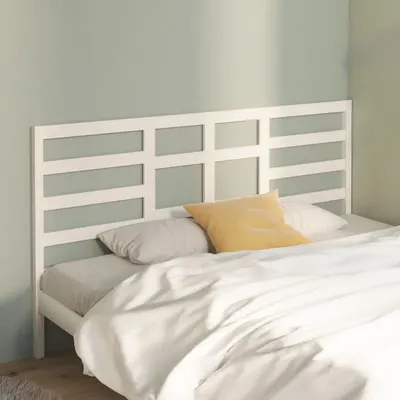 vidaXL Tăblie de pat, alb, 186x4x104 cm, lemn masiv de pin