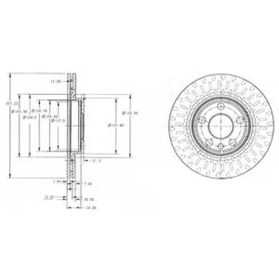 Disc frana DELPHI BG3222
