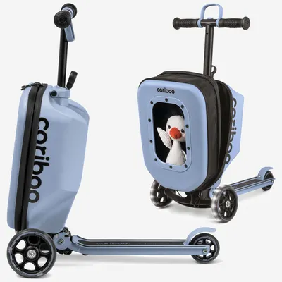 Trotinetă cu trei roți cu valiză Cariboo iTravel (albastră) 4969