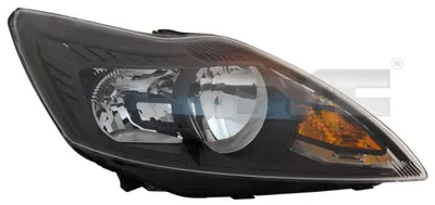 Far dreapta potrivit FORD FOCUS II - (H1/H7, reglaj electric, cu motoras, fundal negru)