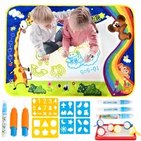 Covoras pentru pictura si desen cu apa NewEvo, 6 sabloane , 4 stilouri cu apa , 100x80 cm