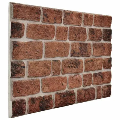 vidaXL Panouri de perete 10 buc. 100 x 50 cm Cărămiziu Maro Spumă EPS