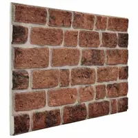vidaXL Panouri de perete 10 buc. 100 x 50 cm Cărămiziu Maro Spumă EPS