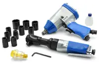 Set pneumatic Geko - G03179, cheie cu clichet și clichet, 14 piese, 1/2''