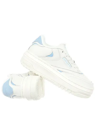 Pantofi sport dama Club C Extra - alb - piele naturala si material sintetic - inchidere la shireturi - talpa de cauciuc