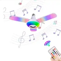 Bec cu 4 brate cu lumina multicolora, cu functie muzicala prin bluetooth, telecomanda inclusa