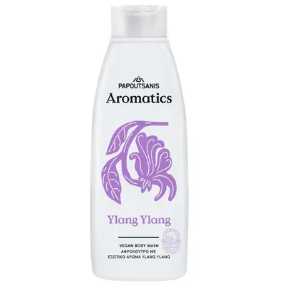 Gel de dus 100% vegan cu prebiotice si vitamina E Ylang Ylang, 650ml, Aromatics