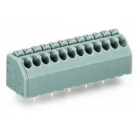 PCB terminal block; push-button; 1.5 mm²; Pin spacing 3.5 mm; 5-pole; Push-in CAGE CLAMP®; 1,50 mm²; blue