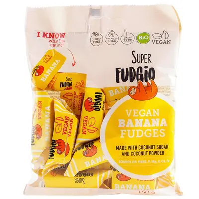 Caramele - aroma banane bio 150g Super Fudgio