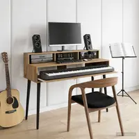 vidaXL Birou de studio Stejar Artizanal 110 x 42,5 x 36 cm