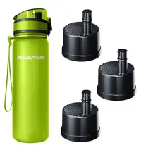 Sticlă de apă filtrantă Aquaphor - City, 0.5 l, 3 filtre, verde