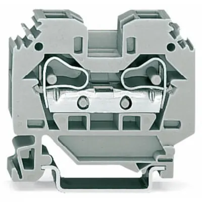 2-conductor through terminal block; 10 mm²; lateral marker slots; for DIN-rail 35 x 15 and 35 x 7.5; CAGE CLAMP®; 10,00 mm²; gray