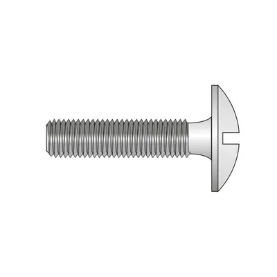 Bolt Filetat M6 Cap Slot Semirotund fara Saibe Piulite Otel Zincat-L 35
