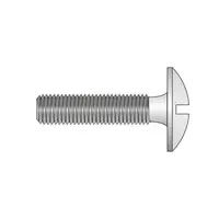 Bolt Filetat M6 Cap Slot Semirotund fara Saibe Piulite Otel Zincat-L 35
