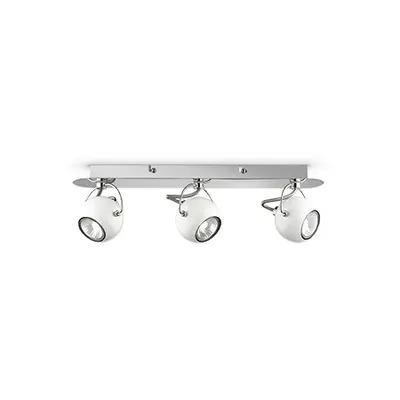 Aplica Lunare 3 becuri, dulie GU10, L:450 mm, H:85 mm, Alb