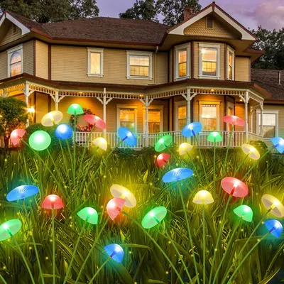 Set 4 x lampa solara 6 LED Jellyfish, Multicolor