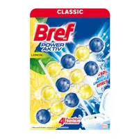 Odorizant Toaleta, Bref Aktiv Power Lemon, 50 g, 3 Bucati