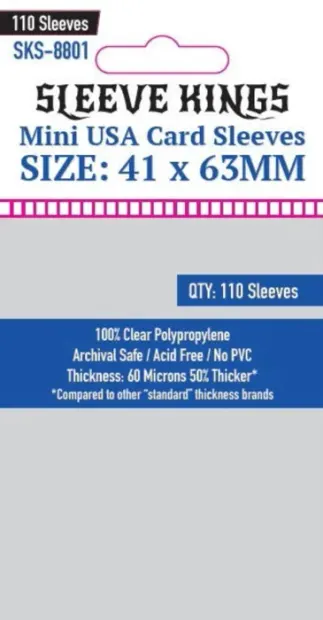 Sleeve Kings Mini USA Card - 41 x 63 mm