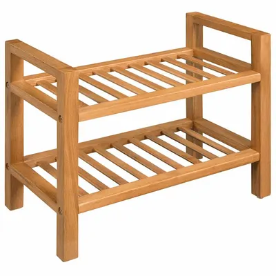 vidaXL Pantofar cu 2 rafturi, 50x27x40 cm, lemn masiv de stejar