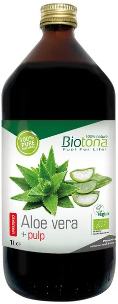 Suc bio de aloe vera cu bucăți, 1 l, Biotona