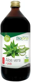 Suc bio de aloe vera cu bucăți, 1 l, Biotona