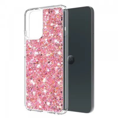 Husa pentru Motorola Moto G14, Techsuit, Sparkly Glitter, Roz