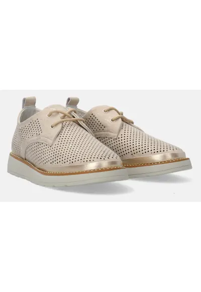 Pantofi sport din piele intoarsa cu perforatii si varf rotund
