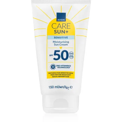 Avon Care Sun + Sensitive protectie solara hidratanta pentru piele sensibilă SPF 50 150 ml