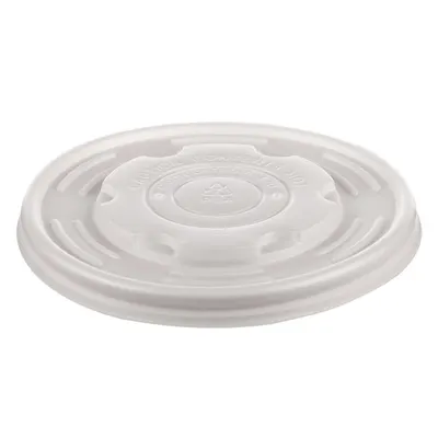 Capace Biodegradabile, Compostabile, Albe, Diametru 115 mm, 50 buc