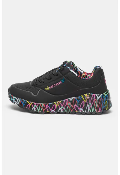 Pantofi sport de piele ecologica Uno Lite - Lovely Luv - Negru