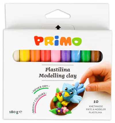Set plastilina Primo - 10 culori, 180 g