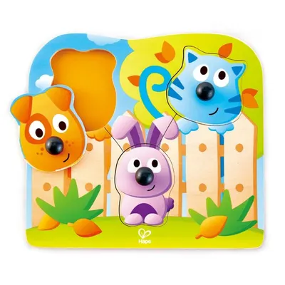 Puzzle de lemn pentru bebeluși Hape - Animale