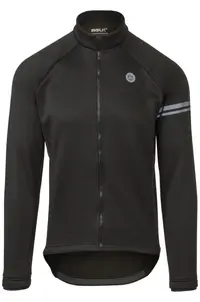 Geacă de ciclism termică Bărbați Essential softshell neagră