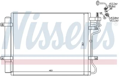 Radiator aer conditionat AC cu uscator potrivit KIA CERATO I 1.6D 06.05-12.09