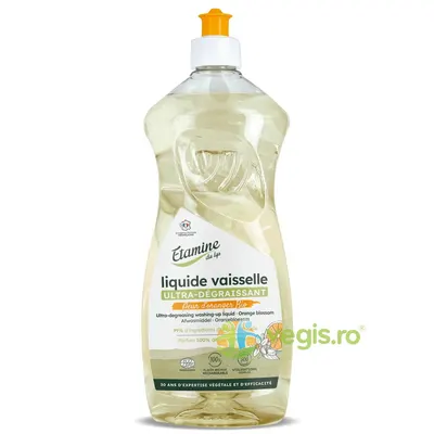 Detergent Eco Ultra Degresant pentru Vase cu Parfum de Flori de Portocal 1L