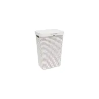 Coș de rufe din plastic alb 55 L Country - Rotho