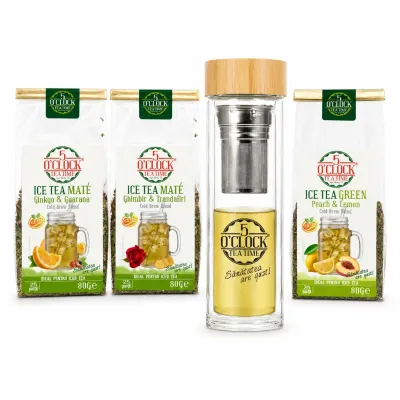 Zen Energy Ice Tea Kit - Sticla ZenBrew cu 2 ceaiuri Mate și Ceai Verde