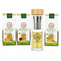 Zen Energy Ice Tea Kit - Sticla ZenBrew cu 2 ceaiuri Mate și Ceai Verde