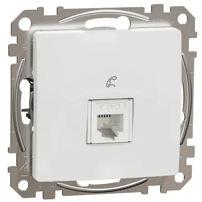 Priza telefon RJ11, Schneider, SDD111491, Sedna Design, alb